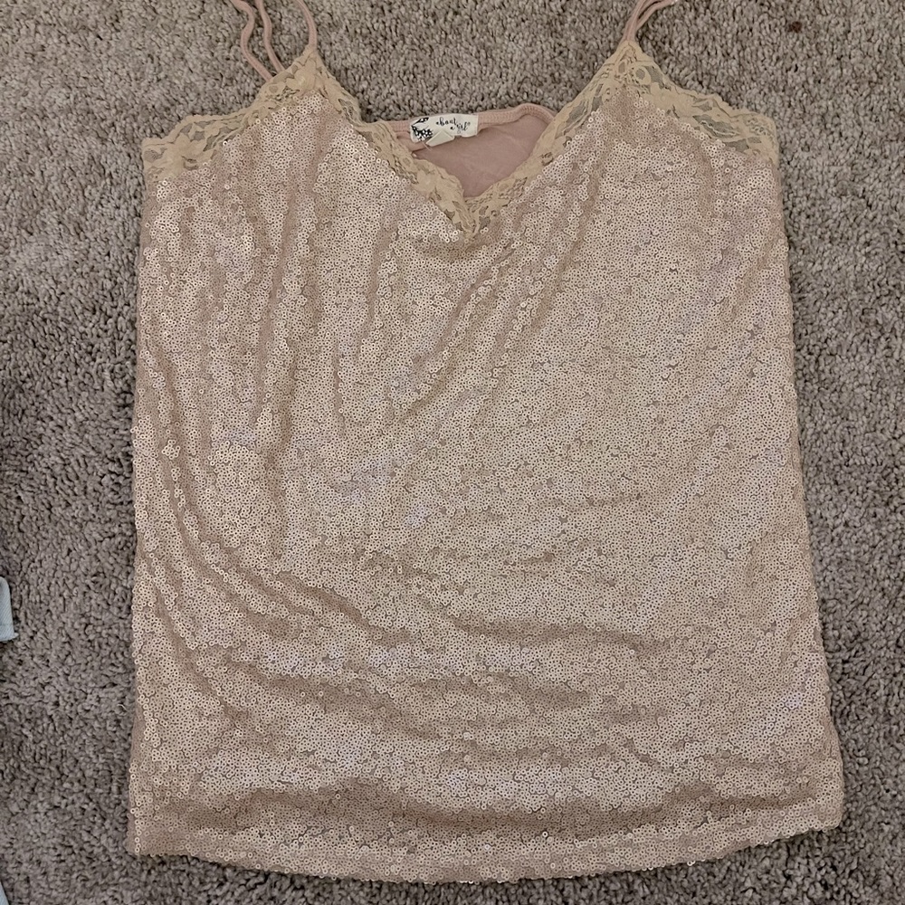 Rose gold tank top